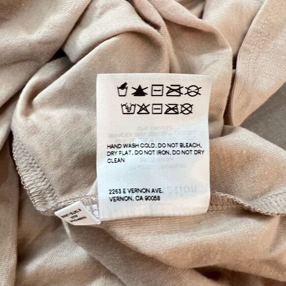 Reformation Nila tan knit side slit maxi dress size large - Picture 11 of 12